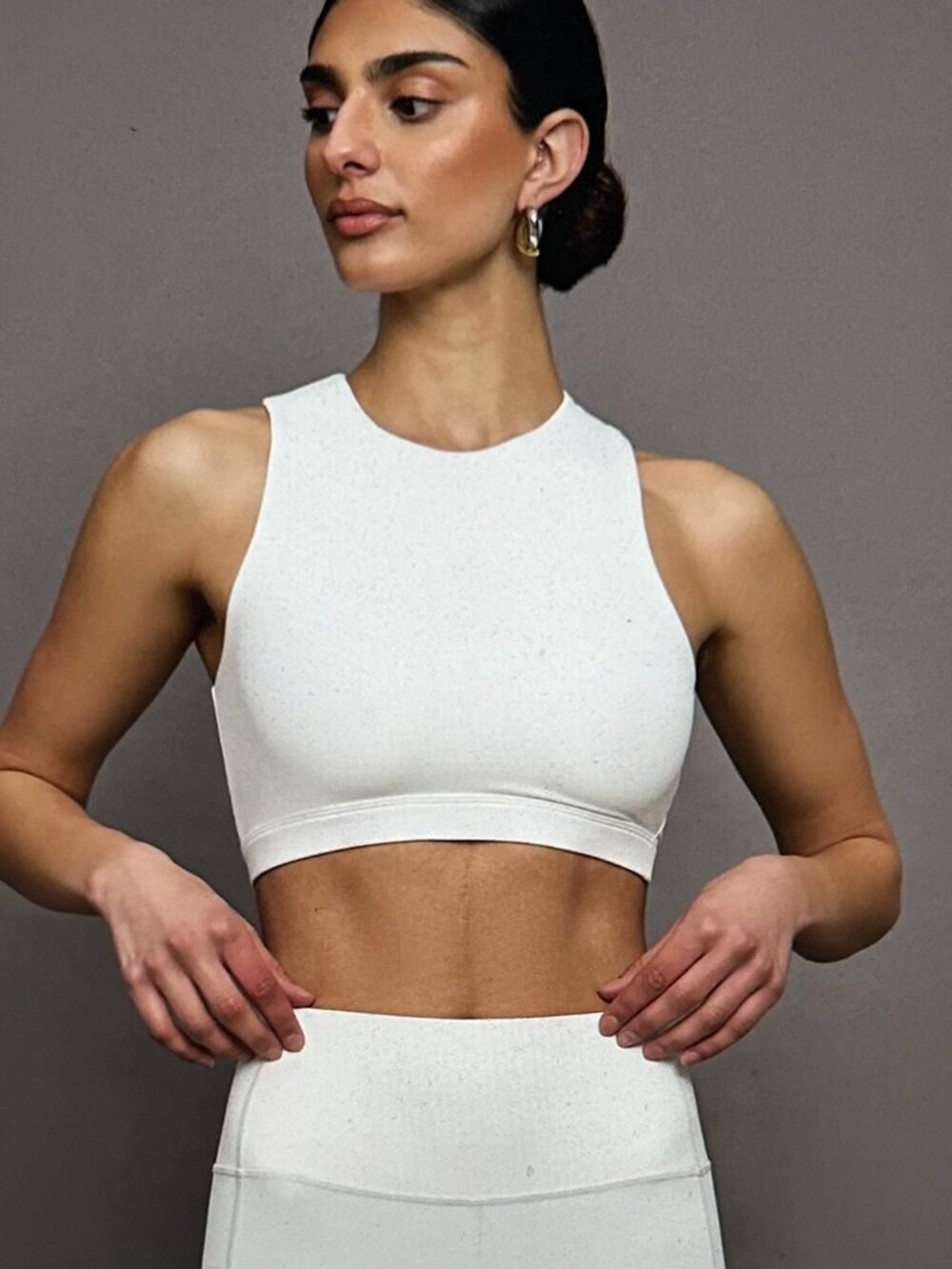 CARBON38 Open Back Bra in Melt in Cloud Dancer Color Size XL